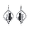 TOUPOP Sterling Silver Leverback Dangle Drop Hoop Earrings For Women-0-0