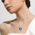 wholesale 925 Sterling Silver Turquoise Heart-Shaped Elephant Pendant Necklace with 30 Chain-0-2