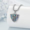 wholesale 925 Sterling Silver Archangel Michael Shield Pendant Necklace-0-2
