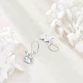 wholesale 925 Sterling Silver Elephant Heart Moonstone Drop Earrings for Women-0-3