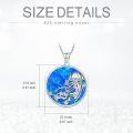 wholesale 925 Sterling Silver 925 Blue Opal Jellyfish Pendant Necklace - Oceanic Jewelry for Women-0-4