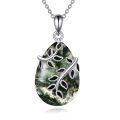 wholesale 925 Sterling Silver Moss Agate Tree of Life Pendant Necklace for Women Birthdays Gift Ideas-0-0