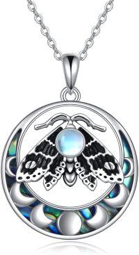 wholesale Sterling Silver Butterfly Wolf Moth Raven Dragonfly Owl Hummingbird Pendant Necklace-Moth
