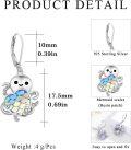 wholesale 925 Sterling Silver Heart-Shaped Mermaid Scale Drop Earrings for Women and Girls-0-5