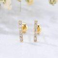 wholesale 14K White Gold Round Cut Natural Diamond Bar Stud Earrings 2ctw-0-9