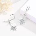 wholesale 925 Sterling Silver Gold-Plated Moonstone & Opal Starburst Leverback Drop Earrings-0-33