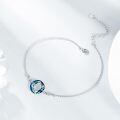 wholesale 925 Sterling Silver Infinity Circle Bracelet Wholesale With Rainbow Charm-0-8