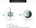 wholesale 925 Sterling Silver Abalone Shell Star of David Pendant Necklace Judaica Jewelry for Women and Men-0-3