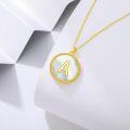 wholesale 925 Sterling Silver Mother of Pearl Initial A Pendant Necklace for Women-0-1
