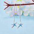 wholesale 925 Sterling Silver Starfish Earrings with Opal Fish Hoops Nautical Hawaiian Sea Beach Jewelry for Women and Starfish Lovers-0-1
