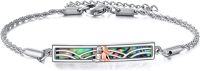 wholesale 925 Sterling Silver Abalone Shell Mermaid Design Charm Bracelet for Women-Sister