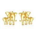 wholesale 14k Gold Mother Baby Elephant Stud Earrings For Women-0-0
