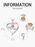 wholesale 925 Sterling Silver Mother's Day Butterfly & Flower Heart Pendant Necklace for Women Gifts-0-6