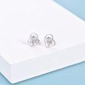 wholesale 925 Sterling Silver Heart-Shaped Caduceus RN Symbol Stud Earrings for Nurses Gifts-0-2