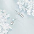 wholesale 925 Sterling Silver White Gold Plated Cute Cat Heart Moonstone Drop Earrings-0-4