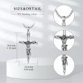 wholesale 925 Sterling Silver Crucifix Jesus Christ Pendant Necklaces for Women and Men Religious Christian s-0-4