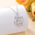 wholesale 925 Sterling Silver Anatomical Heart with Family Figures Pendant Necklace-0-1