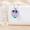 TOUPOP Sterling Silver Crystal Owl Family Pendant Necklace-0-3