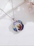 wholesale 925 Sterling Silver & Crystal Butterfly Necklace, Tree of Life Pendant Jewelry Gift for Women-0-2