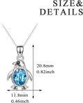 wholesale 925 Sterling Silver Blue Crystal Penguin Pendant Necklace for Women-0-4