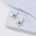 wholesale 925 Sterling Silver Star Earrings Wholesale With Blue Crystals Elegant And Delicate Design-0-1