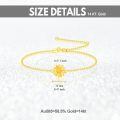 wholesale 14k Gold Sunflower Bracelet Dainty Flower Chain Jewelry For Women-0-5