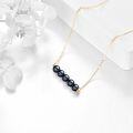 wholesale 14K Real Gold Freshwater Cultured Pearl Pendant Necklace 14K Solid Gold Jewelry Anniversary Birthday Gifts for Women (5 Black)-0-2