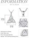 wholesale 925 Sterling Silver with 925 Sterling Silver Gold Plating and Moissanite Triquetra Pendant Necklace for Women-0-1