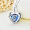 wholesale TOUPOP Butterfly Urn Necklaces For Ashes Of Loved One S925 Sterling Silver Cremation Butterfly Jewelry For Women Grandma Heart Urn Sister Rememberance Gift For Loss -0-2