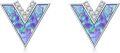 wholesale Sterling Silver Opal V Shape Stud Earrings for Women Minimalist-0-15