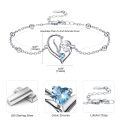 wholesale 925 Sterling Silver Horse Heart Birthstone Bracelet Jewelry Gift for Women-0-2