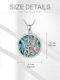 wholesale 925 Sterling Silver Tree of Life Abalone Shell Pendant Necklace for Women Romantic s-0-3