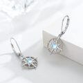 wholesale 925 Sterling Silver Moonstone Compass Earrings-0-1