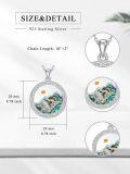 wholesale 925 Sterling Silver Abalone Shell Mountain Pendant Necklace Christian Faith Jewelry for Women-0-5