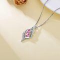 TOUPOP Sterling Silver & October Opal Infinity Necklace for Sister-0-2