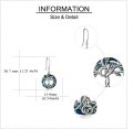 wholesale 925 Sterling Silver Blue Crystal Tree of Life Drop Earrings for Women Girl's Gift Jewelry-0-3