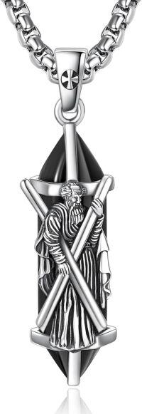 wholesale 925 Sterling Silver Saint Andrew Necklace - Devotional Religious Pendant for Men & Women-7-Saint Andrew