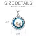 TOUPOP Sterling Silver Crystal Sisters Pendant Necklace Gifts For Women-0-3