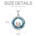 TOUPOP Sterling Silver Crystal Sisters Pendant Necklace Gifts For Women-0-3