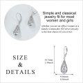 wholesale 925 Sterling Silver Celtic Knot Teardrop Dangle Leverback Earrings - Irish  for Women-0-4