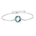 wholesale 925 Sterling Silver Infinity Circle Bracelet Wholesale With Rainbow Charm-0-6