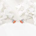 wholesale 925 Sterling Silver Bunny Heart Stud Earrings for Women - Animal Lovers Gift-0-2