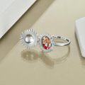 wholesale TOUPOP Sunflower Photo Rings That Holds Picture Sterling Silver Sunflower Locket Ring Sunflower Jewelry For Women Anniversary Birthday Gifts, Size7,8 -0-4