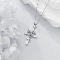 wholesale 925 Sterling Silver Menorah Star of David Cross Pendant Necklace for Women Girls Jewish Hanukkah Gift Judaica Jewelry 48cm Chain Length-0-3
