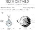 wholesale 925 Sterling Silver Cubic Zirconia Rotating Blue Snowflake Pendant Necklace Hypoallergenic Gift for Women 18+-0-3