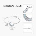 wholesale 925 Sterling Silver Moonstone Celtic Star & Moon Bracelet with Kate Knot for Women-0-2