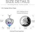 wholesale 925 Sterling Silver Wolf & Horse Love Heart Crystal Pendant Necklace for Women-0-2