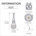 wholesale 925 Sterling Silver Mustard Seed Celtic Knot Infinity Pendant Necklace for Women Girls Faith  45cm Chain Length-0-3