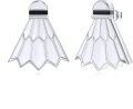 wholesale 925 Sterling Silver Badminton Shuttlecock Stud Earrings for Women and Men-0-0