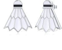 wholesale 925 Sterling Silver Badminton Shuttlecock Stud Earrings for Women and Men-Badminton